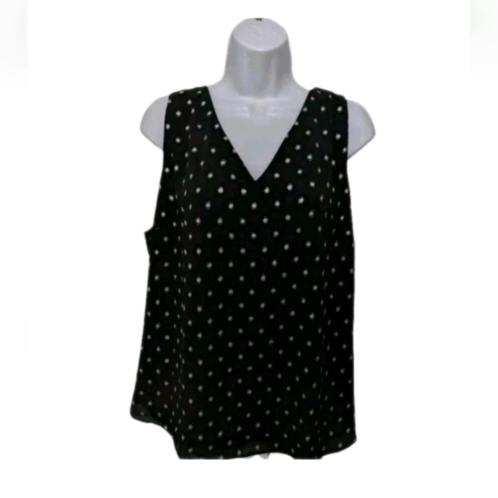 NWT Apt. 9 Polka Dot Sleeveless Blouse Top XXL 2XL City Corpcore Professional #8